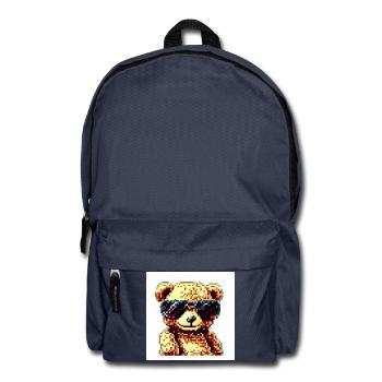 Pixelteddy-Potrait - Rucksack - Navy - Vorne