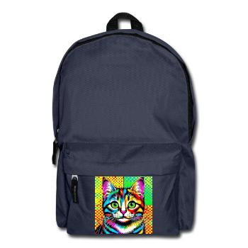 Cat Pop Art - Backpack - navy - Front