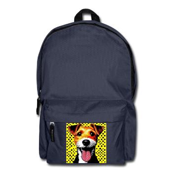 Dog Fox Terrier Jack Russell Pop Art - Backpack - navy - Front