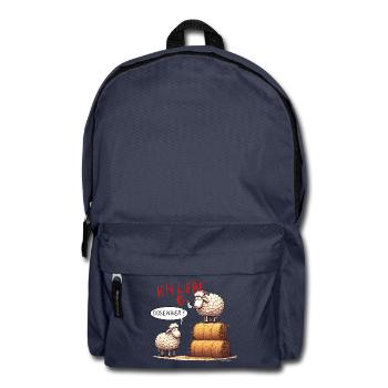 ich liebe dosenbier schafe bier lustig wortspiel - Rucksack - Navy - Vorne