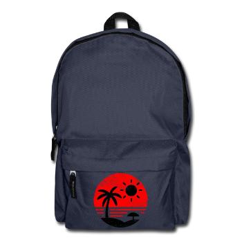 Vintage Beach Red Black - Backpack - navy - Front