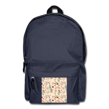 Floral Blumen Muster Frühlings Sommer Blumen 2 - Rucksack - Navy - Vorne