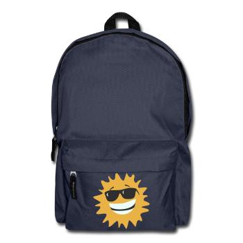 Sunburst lächelt mit Sonnenbrille - Rucksack - Navy - Vorne