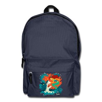 Mermaid versus Shark - Backpack - navy - Front