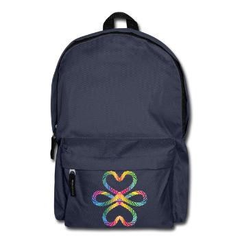 Colorful Cord Heart Symbol - Love & Connection - Backpack - navy - Front