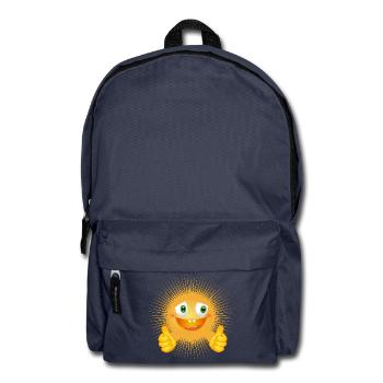 Lustige Sonne – Daumen hoch! - Rucksack - Navy - Vorne