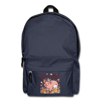 Glück und Liebe Schwein mit Bier - Rucksack - Navy - Vorne