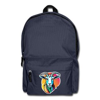 Colorful Rainbow Goat - Backpack - navy - Front