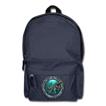 Underwater dinosaurs in the stone ring - Backpack - navy - Front