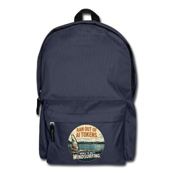 AI Humor Windsurfing Design - Rucksack - Navy - Vorne