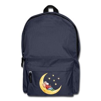 Hase auf dem Mond mit Kakao - Rucksack - Navy - Vorne