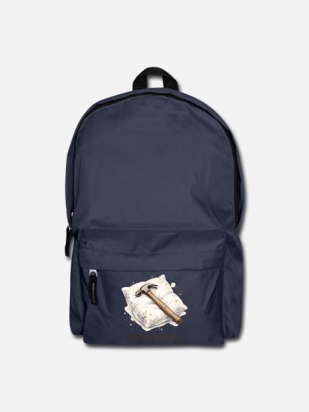 "Morsch’n Hammer’s" Sächsischer Spruch in Aquarell - Rucksack - Navy