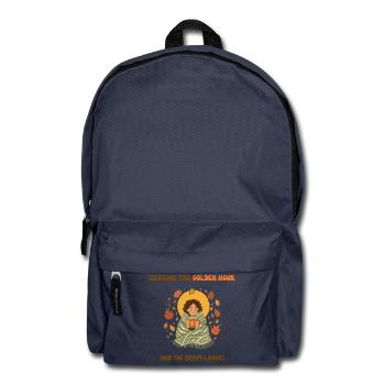 Chasing The Golden Hour – Cozy Autumn, Herbst - Rucksack - Navy - Vorne