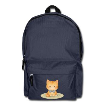 Katze blau - Rucksack - Navy - Vorne