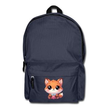 Kawaii Chibi Fuchs - Rucksack - Navy - Vorne