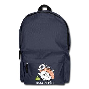 Sushi Bone Appetit – Lustiger Sushi Cartoon Humor - Rucksack - Navy - Vorne