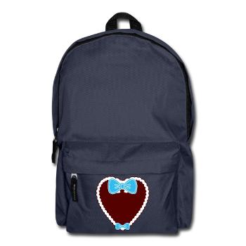 Lebkuchenherz Schleife - Rucksack - Navy - Vorne
