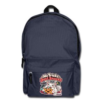 Halloween – Keine Tricks, nur Snacks – Gatto Goloso - Rucksack - Navy - Vorne