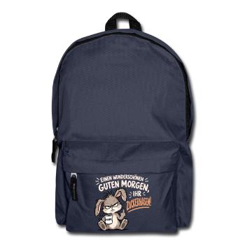 Morgenmuffel Hase - Rucksack - Navy - Vorne
