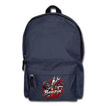 Benzin im Blut , Motorsport - Rucksack - Navy - Vorne