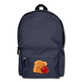 Kuschelt Toast mit Marmelade - Rucksack - Navy - Vorne