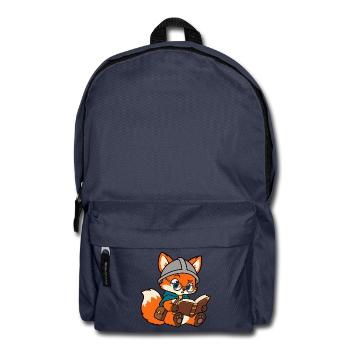 Süßer Lesefuchs mit Brille - Rucksack - Navy - Vorne