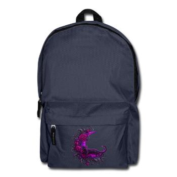 Mondrose Katze im violetten Mond - Rucksack - Navy - Vorne