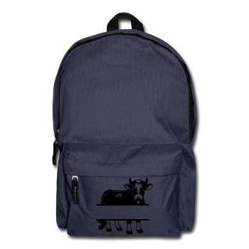 Cow Silhouette with Text Space – Farm Shirt - Backpack - navy - Front
