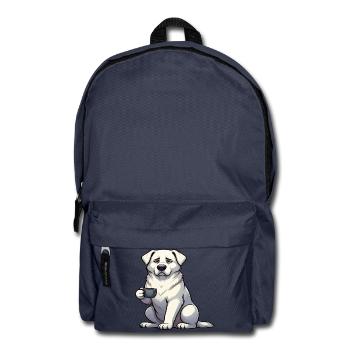 Weißer Schäferhund Schäferhund Schäferhunde - Rucksack - Navy - Vorne