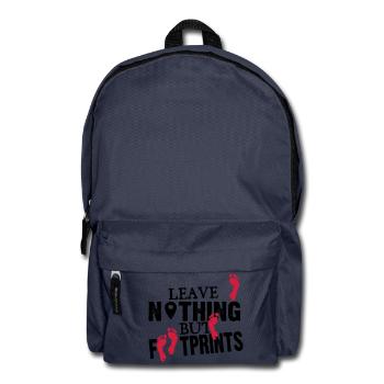 Geocaching: leave nothing but footprints - Rucksack - Navy - Vorne