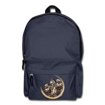 A muscular tiger as a rapper, energy and style - Backpack - navy - Front