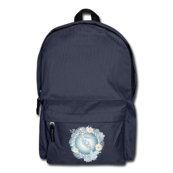 beautiful mermaid in a maritime setting - Backpack - navy - Front