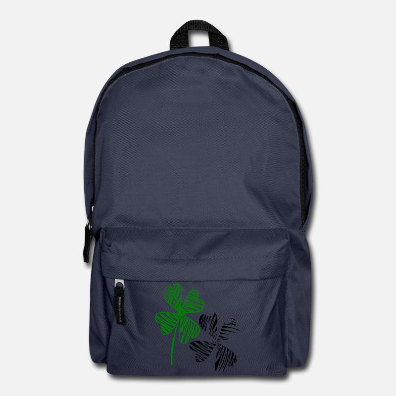 Kleeblätter, Glück - Rucksack - Navy