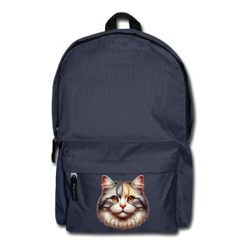 Katze - Rucksack - Navy - Vorne