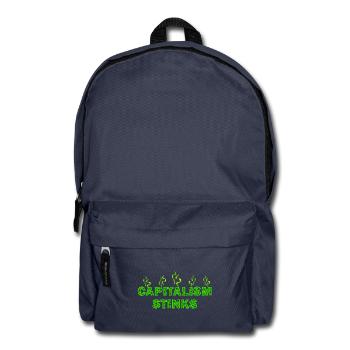 Kapitalismus stinkt - Rucksack - Navy - Vorne