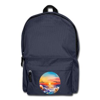 Sonnenuntergang über dem Meer - Rucksack - Navy - Vorne