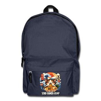 Katzen Ramen Nudel Japaner Anime Manga Kawaii - Rucksack - Navy - Vorne