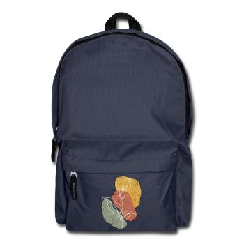 Continuous Line Calla Lilie - Rucksack - Navy - Vorne