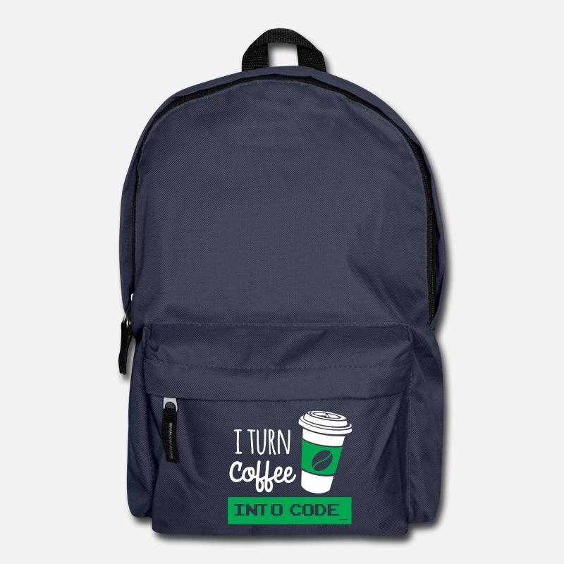 I turn coffee into developer code - Backpack - navy