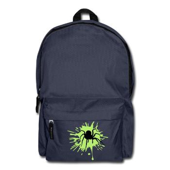 araignée araignée blob graffiti gouttes couleur b - Sac à dos - bleu marine - Devant