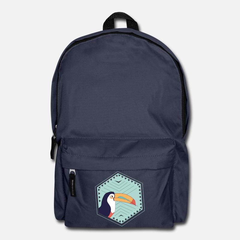 Colorful toucan - turquoise - Backpack - navy