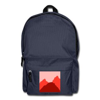 Rote Berglandschaft im Sonnenuntergang - Rucksack - Navy - Vorne