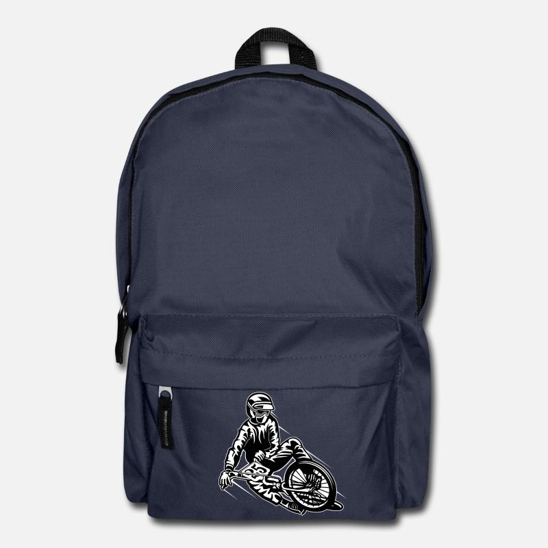 BMX / Mountain Biker 03_schwarz white - Backpack - navy