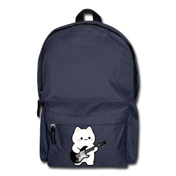 Kawaii Katze mit E-Gitarre Musik Geschenk Musiker - Rucksack - Navy - Vorne
