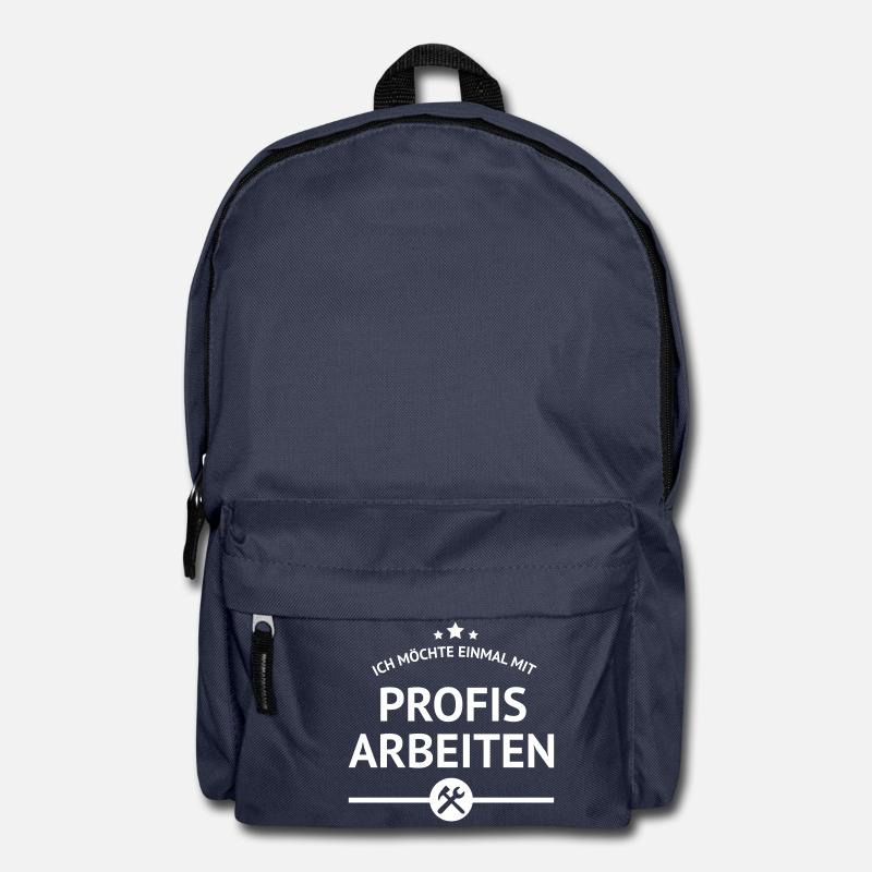 einmal mit Profis arbeiten Spruch Arbeit Job Chef - Rucksack - Navy