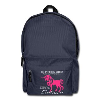 Einhorn - Rucksack - Navy - Vorne