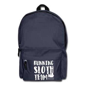 Funny funny sloth jogging run team gift - Backpack - navy - Front