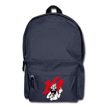 Graffiti-Bärtiger Rebell mit Spray - Rucksack - Navy - Vorne