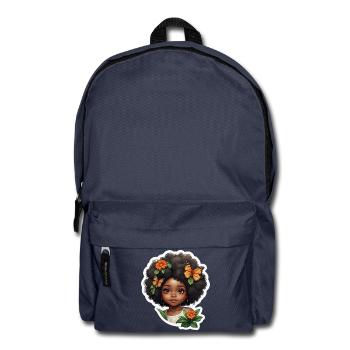 Natürliche African Beauty Illustration - Rucksack - Navy - Vorne