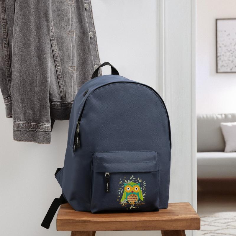 Artfully designed owl with patchwork pattern Backpack